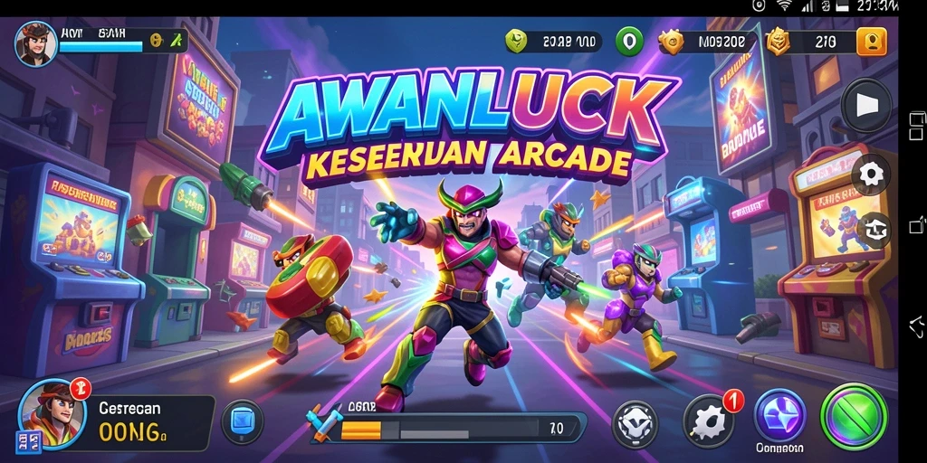 Tampilan gameplay menegangkan dan penuh warna dari AWANLUCK.