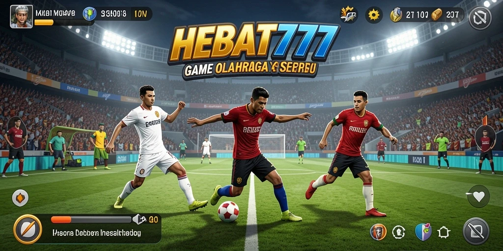 Tampilan menarik gameplay HEBAT777 di lapangan olahraga.