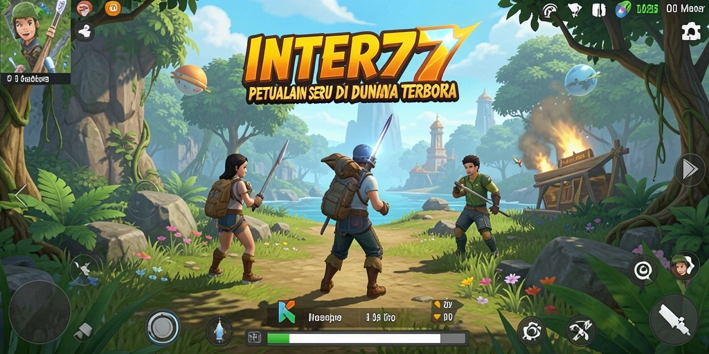 Screenshot gameplay INTER77 menampilkan petualangan di dunia terbuka yang menakjubkan.