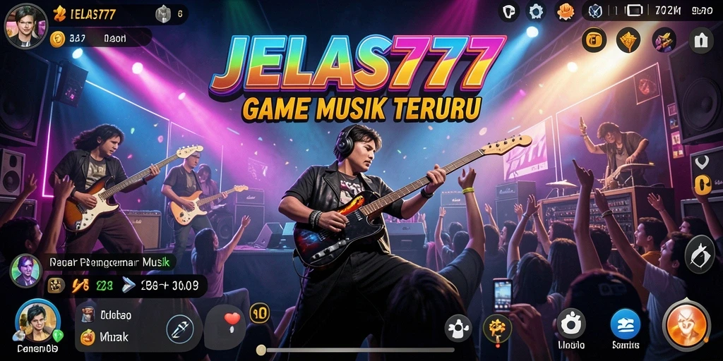 Screenshot gameplay JELAS777 menampilkan pemain menikmati musik.