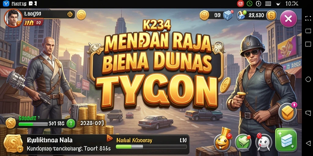 Screenshot utama K234 menampilkan aksi gameplay Tycoon yang seru.