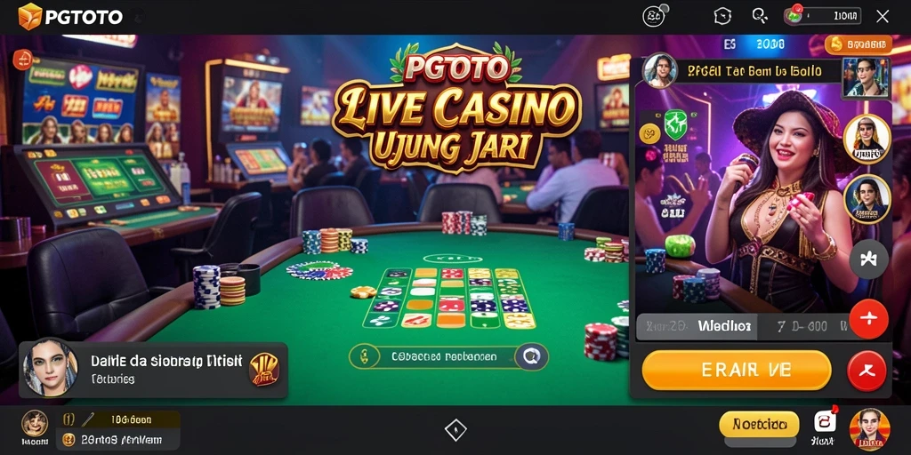 Tampilan gameplay menarik dengan dealer langsung di PGTOTO.