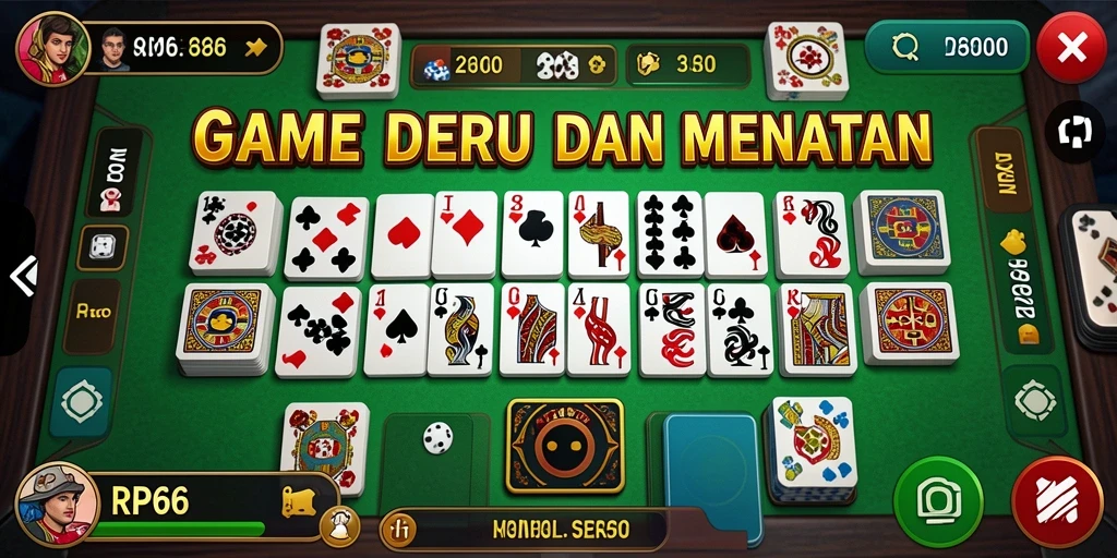 Tampilan gameplay menarik dari RP66 dengan suasana permainan domino.
