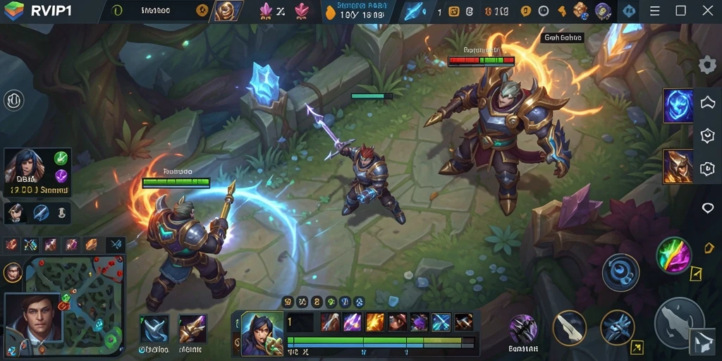 Screenshot gameplay <strong>RVIP1</strong> menampilkan pertempuran seru antar karakter.
