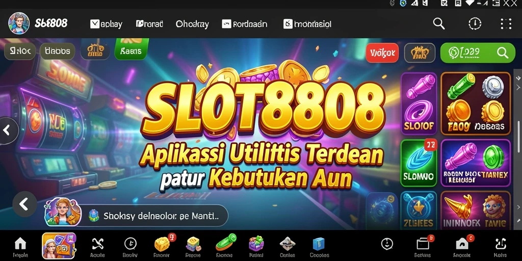 Tampilan antarmuka SLOT8808 yang modern dan fungsional.